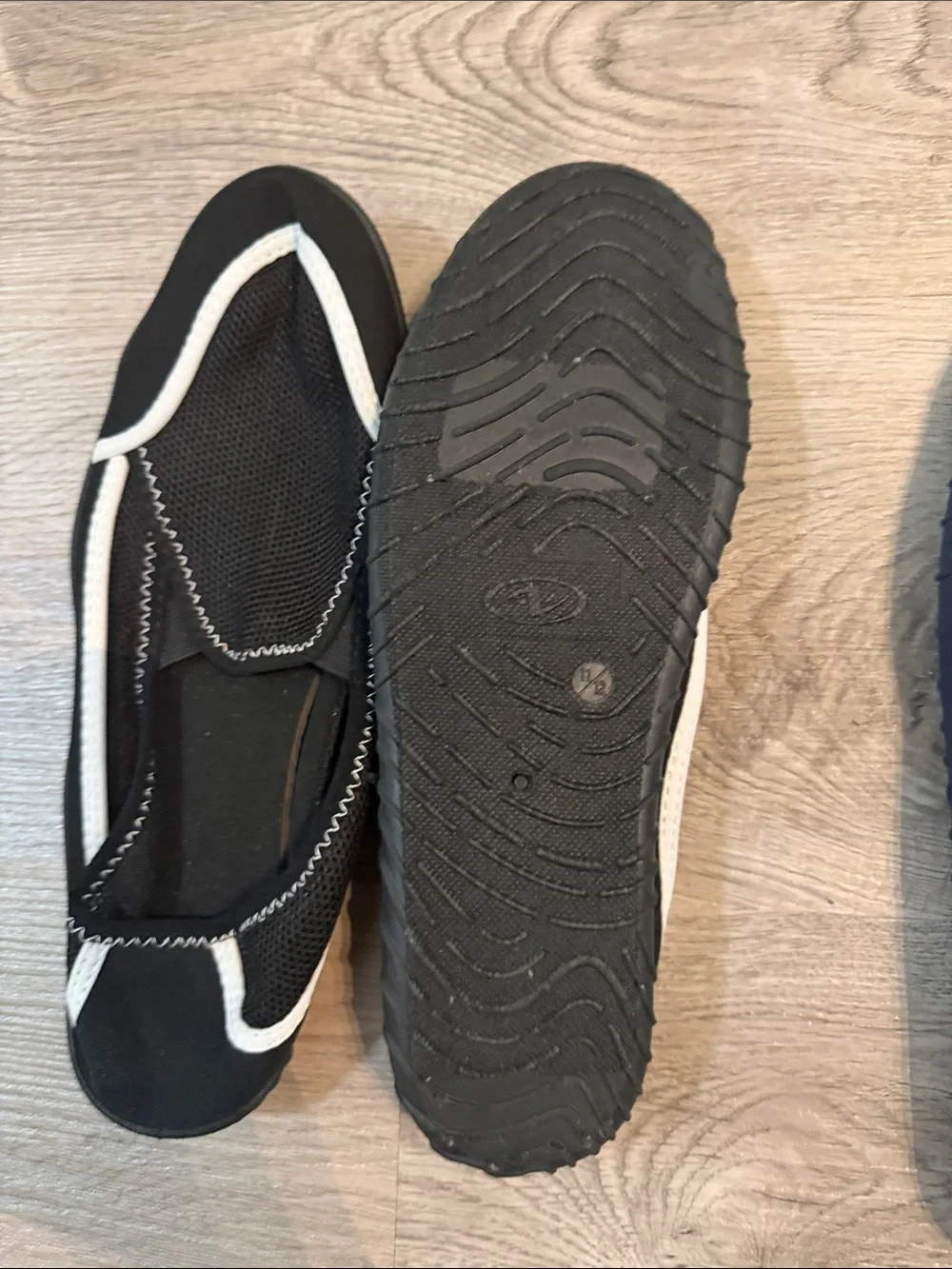 Men's Water & Beach Slip-On Shoes - Black and Blue Size 11/12